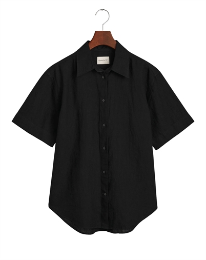 Gant - Regular Linen Skjorte - Black
